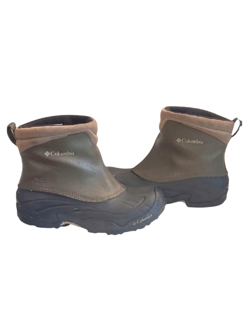 Columbia Bugaslip Waterproof Slip On Leather Traction Insulation Rain Snow Boot